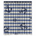 thumbnail image 1 of PKQWTM anchor steering wheel WaterProof Polyester Fabric Shower Curtain Size 60x72 Inches, 1 of 1