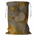 thumbnail image 1 of PKQWTM art abstract golden and grey circles Storage Basket Laundry Bag with Drawstring Size 18x24 Inch, 1 of 3