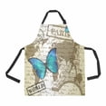 thumbnail image 1 of PKQWTM background sketching paper butterfly Unisex Adjustable Bib Apron with Pockets for Commercial Restaurant and Home Kitchen Use, 1 of 2