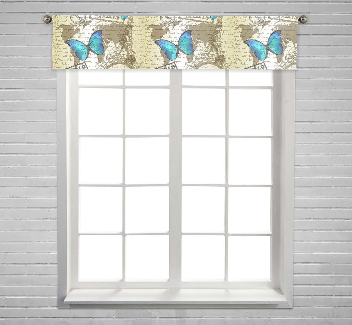 Paper Window Valance PKQWTM background sketching paper butterfly Window Curtain Valance Rod ...