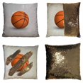 thumbnail image 1 of PKQWTM basketball ball Reversible Mermaid Cushion Cover Home Decor Sequin Pillow Case Size 18x18 inches, 1 of 2