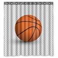 thumbnail image 1 of PKQWTM basketball ball WaterProof Polyester Fabric Shower Curtain Size 66x72 Inches, 1 of 1