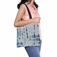 thumbnail image 1 of PKQWTM batik tie dyed fabric of indigo color on white cotton Canvas Shoulder Bags Handbags Tote Bags Shopping Bag, 1 of 2