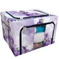 thumbnail image 1 of PKQWTM blue campanulas on blue Storage Bag Clear Window Storage Bins Boxes Large Capacity Foldable Stackable Organizer With Steel Metal Frame For Bedding,Clothes,Closets, Bedrooms, 1 of 3