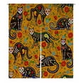 thumbnail image 1 of PKQWTM calavera sugar skull black cats holiday Door Curtain Window Cover Home Decor Hanging Curtain Size 105x120 CM, 1 of 1