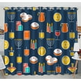 thumbnail image 1 of PKQWTM candles donuts Practical heat insulation Shading Window Curtain Size 52(W) x 84(H) inches(Two Piece), 1 of 1