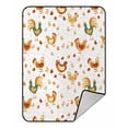 thumbnail image 1 of PKQWTM cartoon chicken rooster Blanket Crystal Velvet Throw Bed Blanket 58x80 inches, 1 of 1