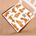 thumbnail image 1 of PKQWTM cartoon funny red cats icons doing yoga position Chair Pads Chair Mat Seat Cushion Chair Cushion Floor Cushion Size 18x18 inches, 1 of 1