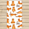 thumbnail image 1 of PKQWTM cartoon funny red cats icons doing yoga position Microfiber Bath Towels Bathroom Body Shower Towel Size 30x56 Inches, 1 of 1