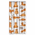 thumbnail image 1 of PKQWTM cartoon funny red cats icons doing yoga position WaterProof Polyester Fabric Shower Curtain Size 36x72 Inches, 1 of 1