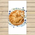 thumbnail image 1 of PKQWTM cat flowers Red headed flowers bells leaves dandelion Microfiber Bath Towels Bathroom Body Shower Towel Size 30x56 Inches, 1 of 1