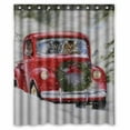 thumbnail image 1 of PKQWTM christmas cat lovers driving red car romance feline kittens WaterProof Polyester Fabric Shower Curtain Size 60x72 Inches, 1 of 1