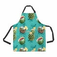 thumbnail image 1 of PKQWTM cocktail fruit pineapple coconut watermelon leaves Unisex Adjustable Bib Apron with Pockets for Commercial Restaurant and Home Kitchen Use, 1 of 2