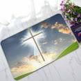 thumbnail image 1 of PKQWTM cross against the sky in a blaze of glory Home Decor Floor Mat Area Rug Doormat Size 18x30 Inches, 1 of 1