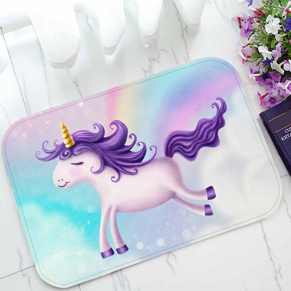 PKQWTM cute little unicorn Home Decor Floor Mat Area Rug Doormat Size 15.7x23.6 Inches