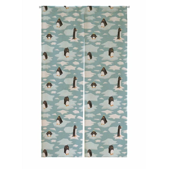 PKQWTM cute penguins Door Curtain Window Cover Home Decor Hanging Curtain Size 85x150 CM