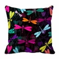 thumbnail image 1 of PKQWTM dark colorful dragonflies translucent vintage curls Bed Decor Pillow Cases Zippered Cushion Cover Size 20x20 Inches, 1 of 1