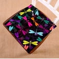 thumbnail image 1 of PKQWTM dark colorful dragonflies translucent vintage curls Chair Pads Chair Mat Seat Cushion Chair Cushion Floor Cushion Size 18x18 inches, 1 of 1