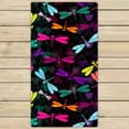 thumbnail image 1 of PKQWTM dark colorful dragonflies translucent vintage curls Microfiber Bath Towels Bathroom Body Shower Towel Size 30x56 Inches, 1 of 1