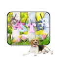 thumbnail image 1 of PKQWTM fence and beautiful Tulips with letters EASTER Pet Dog Cat Bed Pee Pads Mat Cushion Potty Dogs Blankets Crate Bed Kennel 36x48 inch, 1 of 3