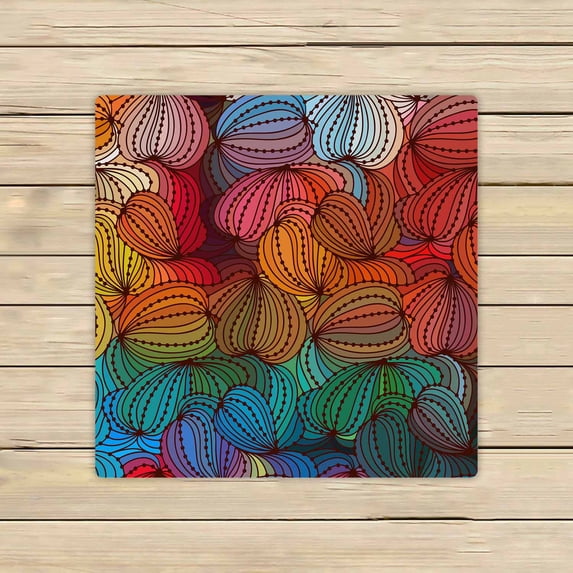 PKQWTM floral colorful drawn lines Microfiber Bath Towels Bathroom Body Shower Towel Size 13x13 Inches