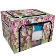 thumbnail image 1 of PKQWTM flower wedding decoration Storage Bag Clear Window Storage Bins Boxes Large Capacity Foldable Stackable Organizer With Steel Metal Frame For Bedding,Clothes,Closets, Bedrooms, 1 of 3