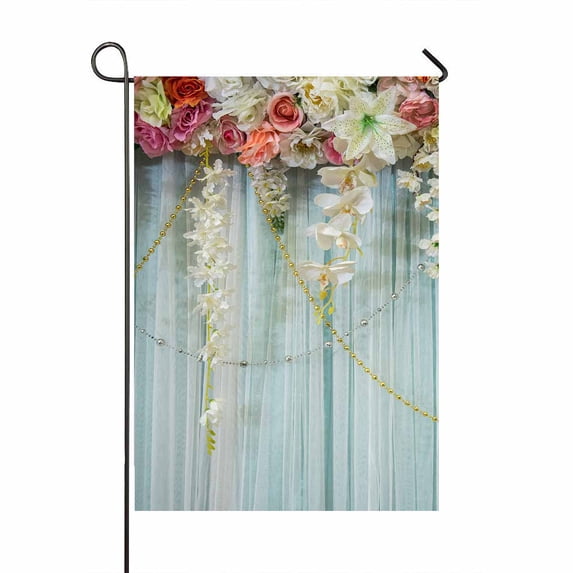 PKQWTM flowers wave Yard Decor Home Garden Flag Size 28x40 Inches