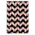 thumbnail image 1 of PKQWTM glittering gold polka dot black pink chevron WaterProof Polyester Fabric Shower Curtain Size 48x72 Inches, 1 of 1