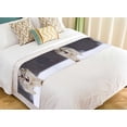 thumbnail image 1 of PKQWTM grey wolf running in the snow Bed Runner Bedroom Bedding Decor Bedding Scarf Size 20x95 inches, 1 of 1