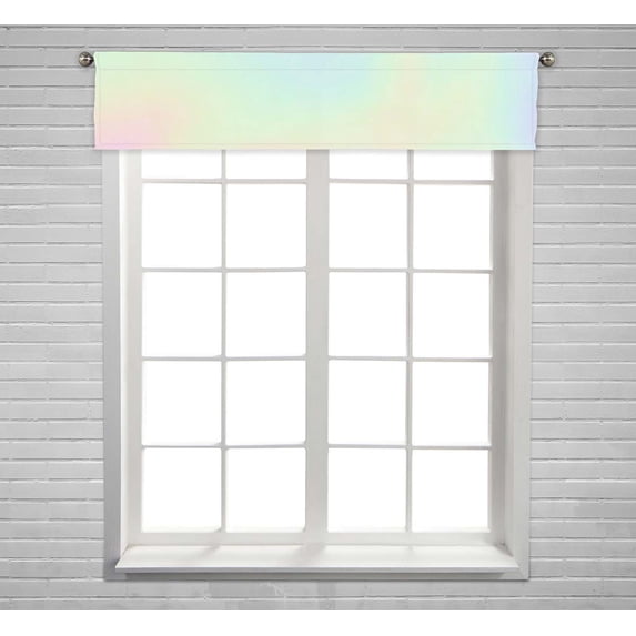 PKQWTM holo Pearlescent element pastel hues Window Curtain Valance Rod Pocket 54x12 inch