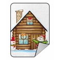 thumbnail image 1 of PKQWTM house and santa claus Blanket Crystal Velvet Throw Bed Blanket 58x80 inches, 1 of 1
