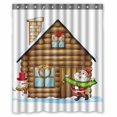 thumbnail image 1 of PKQWTM house and santa claus WaterProof Polyester Fabric Shower Curtain Size 60x72 Inches, 1 of 1