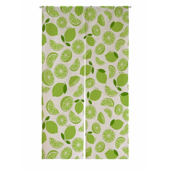 PKQWTM leaves slice citrus Tropical fruits vegetarian food Door Curtain Window Cover Home Decor Hanging Curtain Size 85x150 CM
