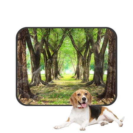 PKQWTM magic forest green Pet Dog Cat Bed Pee Pads Mat Cushion Potty Dogs Blankets Crate Bed Kennel 14x18 inch