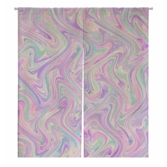 PKQWTM marble Silk white pink lilac purple lavender mint green Door Curtain Window Cover Home Decor Hanging Curtain Size 105x120 CM
