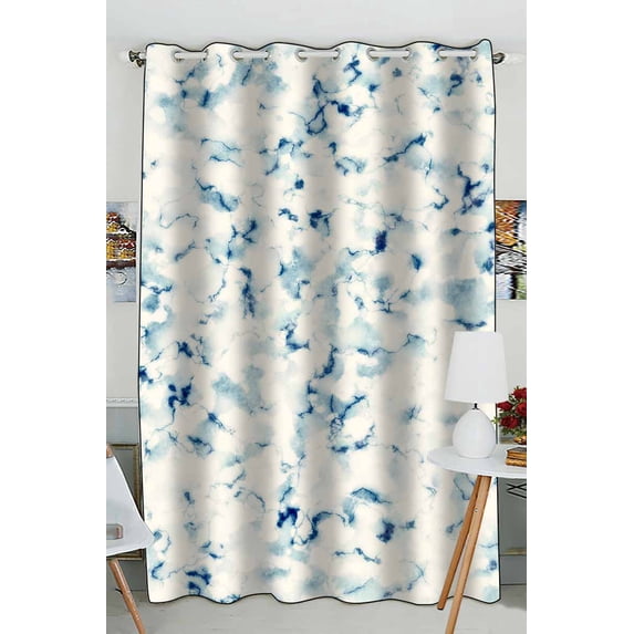 PKQWTM marble pattern Practical heat insulation Shading Window Curtain Size 52(W) x 84(H) inches(One Piece)