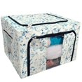 thumbnail image 1 of PKQWTM marble pattern Storage Bag Clear Window Storage Bins Boxes Large Capacity Foldable Stackable Organizer With Steel Metal Frame For Bedding,Clothes,Closets, Bedrooms, 1 of 3