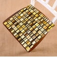 thumbnail image 1 of PKQWTM mega set of gradients gold and silver glossy squares Chair Pads Chair Mat Seat Cushion Chair Cushion Floor Cushion Size 16x16 inches, 1 of 1