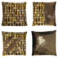 thumbnail image 1 of PKQWTM mega set of gradients gold and silver glossy squares Reversible Mermaid Cushion Cover Home Decor Sequin Pillow Case Size 18x18 inches, 1 of 2
