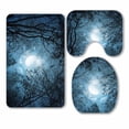 thumbnail image 1 of PKQWTM moonlight 3 Piece Bathroom Rugs Set Bath Rug Contour Mat and Toilet Lid Cover, 1 of 2
