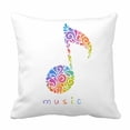 thumbnail image 1 of PKQWTM musical note floral shapes Music logo Bed Decor Pillow Cases Zippered Cushion Cover Size 20x20 Inches, 1 of 1