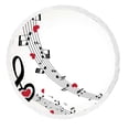 thumbnail image 1 of PKQWTM musical treble clef in the shape of heart Round Beach Towel Beach Mats Shawl Blanket Yoga Mat with Tassels Beach Throw Towel, 1 of 1