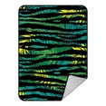 thumbnail image 1 of PKQWTM palm leaves Colorful zebra exotic animal Blanket Crystal Velvet Throw Bed Blanket 58x80 inches, 1 of 1