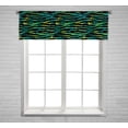 thumbnail image 1 of PKQWTM palm leaves Colorful zebra exotic animal Window Curtain Valance Rod Pocket 54x18 inch, 1 of 1