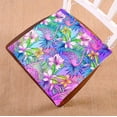 thumbnail image 1 of PKQWTM rainbow flamingo Glowing graphic allover Chair Pads Chair Mat Seat Cushion Chair Cushion Floor Cushion Size 20x20 inches, 1 of 1