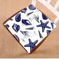 thumbnail image 1 of PKQWTM sea shell sea gull sketch white Chair Pads Chair Mat Seat Cushion Chair Cushion Floor Cushion Size 16x16 inches, 1 of 1