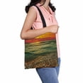 thumbnail image 1 of PKQWTM sea sunset Canvas Shoulder Bags Handbags Tote Bags Shopping Bag, 1 of 2