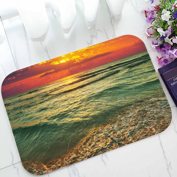 PKQWTM sea sunset Home Decor Floor Mat Area Rug Doormat Size 15.7x23.6 Inches
