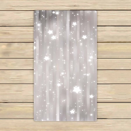 PKQWTM shiny grey Microfiber Bath Towels Bathroom Body Shower Towel Size 16x28 Inches