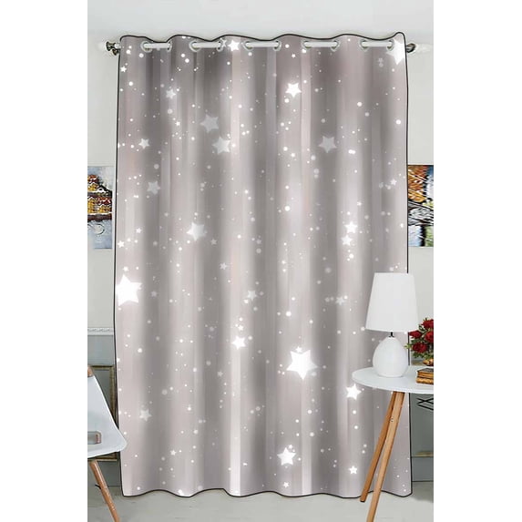 PKQWTM shiny grey Practical heat insulation Shading Window Curtain Size 52(W) x 84(H) inches(One Piece)
